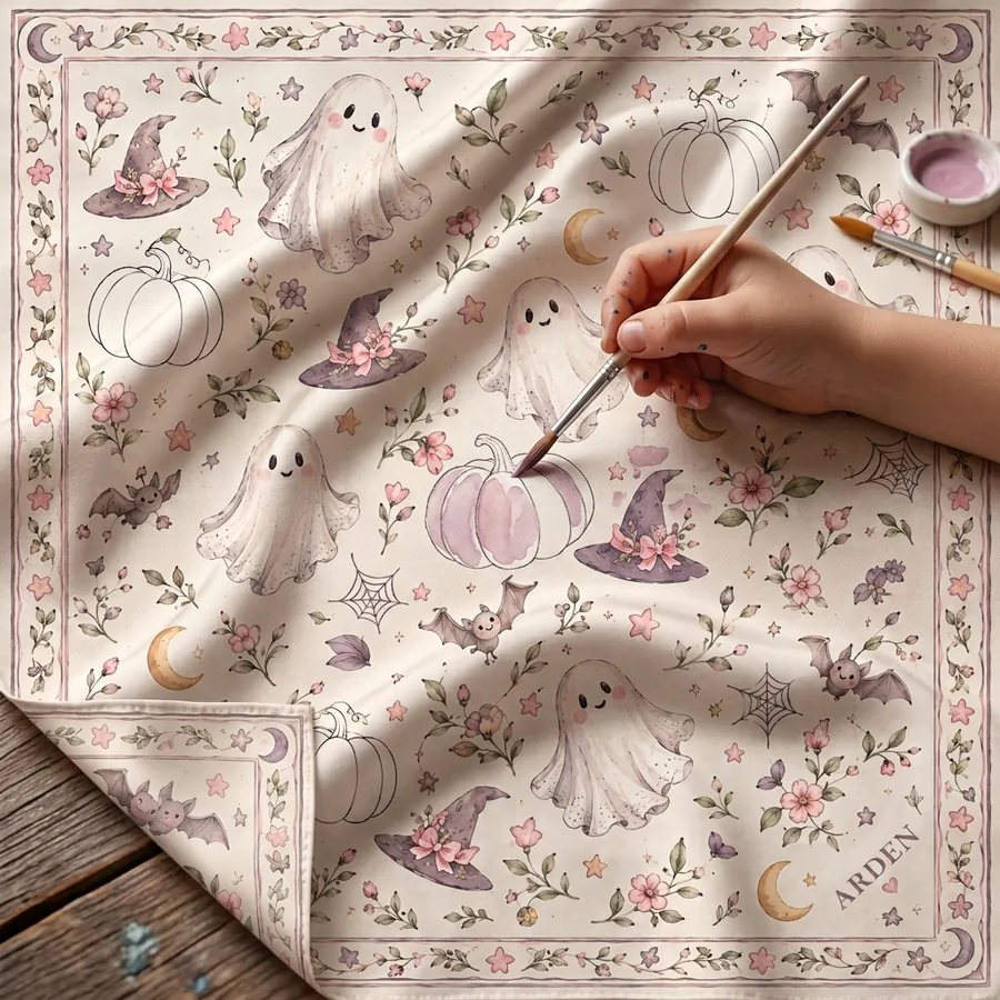 ARDEN Holiday & Seasonal bandana, guided-color Halloween workshop